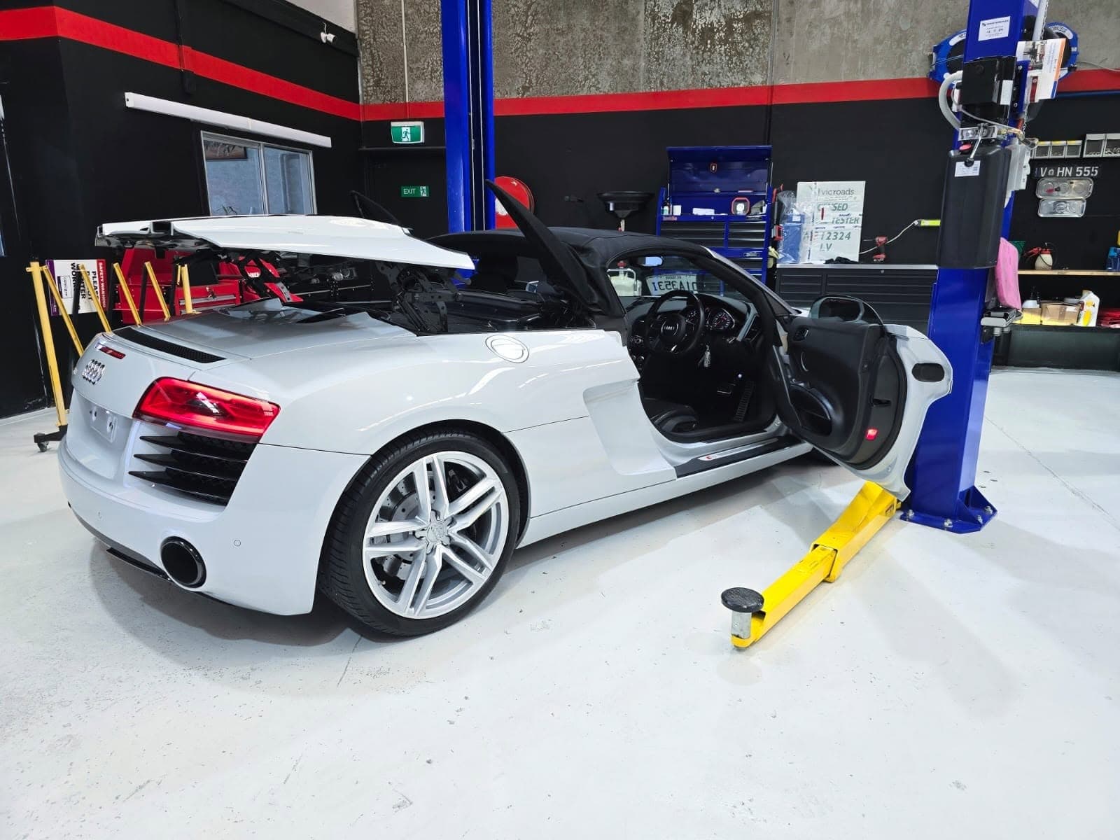 Audi R8 in for service at ASL Euro